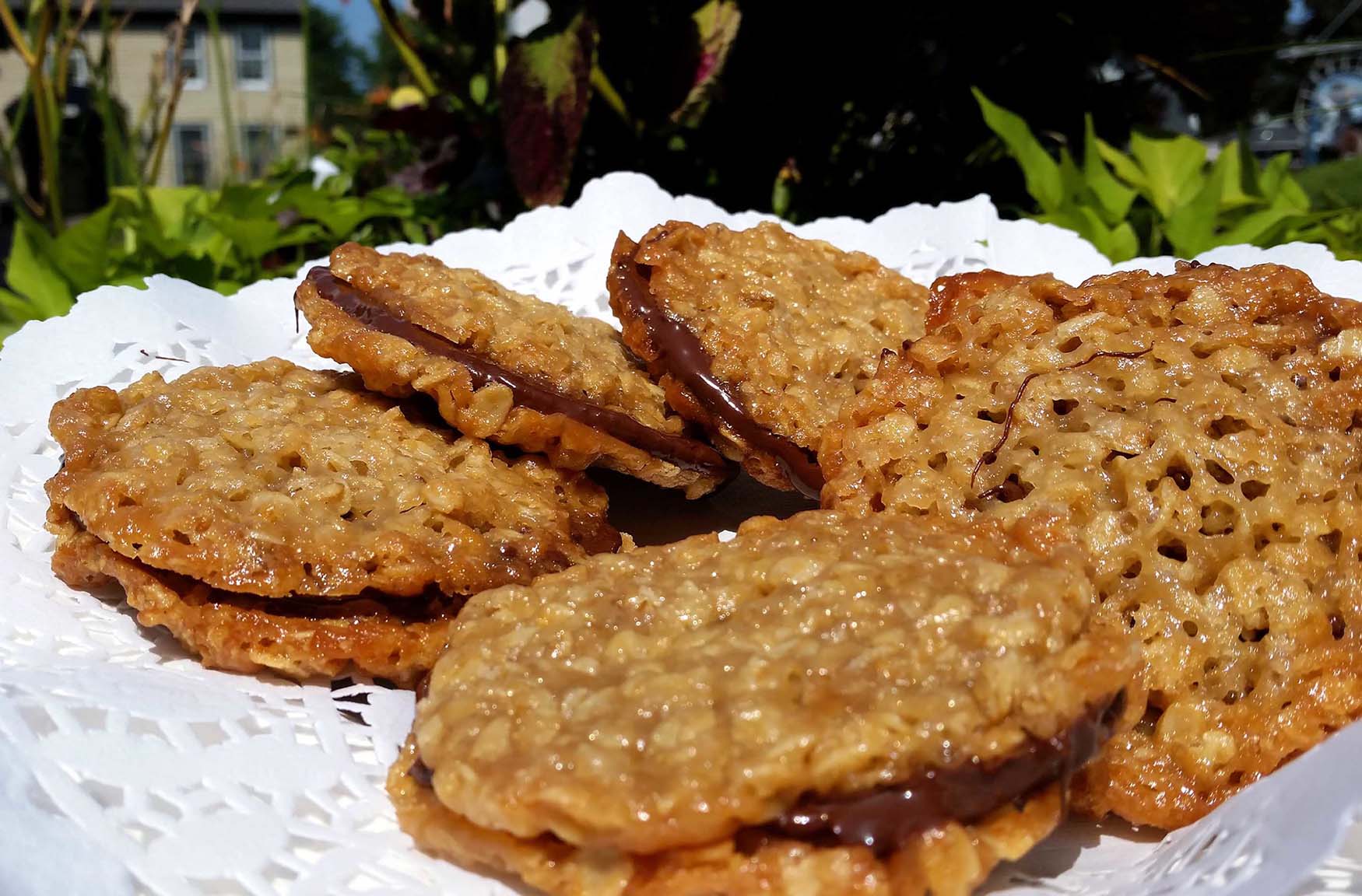 Duomo Dark Chocolate Florentine Lace Cookies Recipe by New England Innkeeper