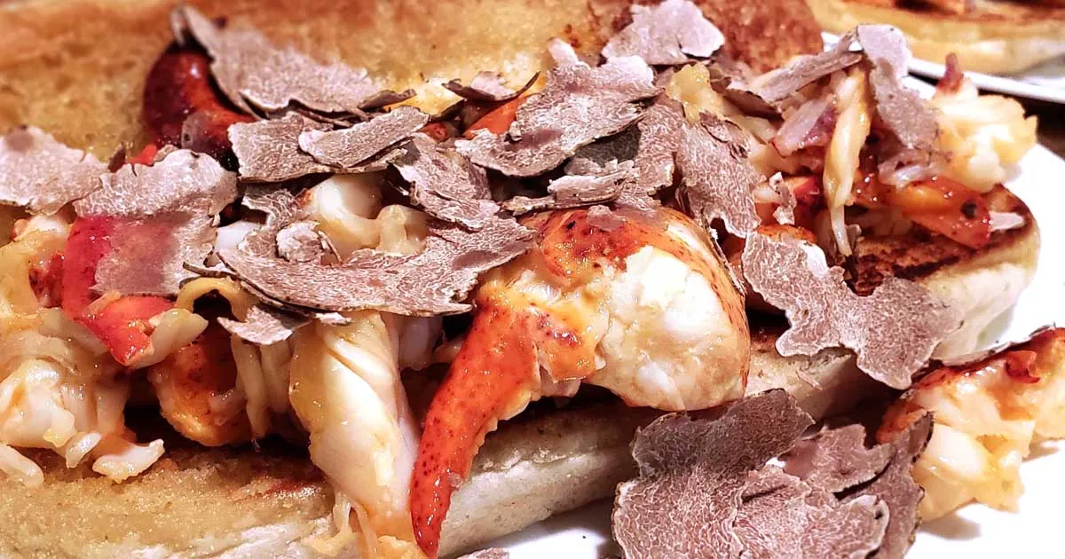 Most Expensive Maine Lobster Roll with Fresh White Truffle - Invented by Eric J. Taubert