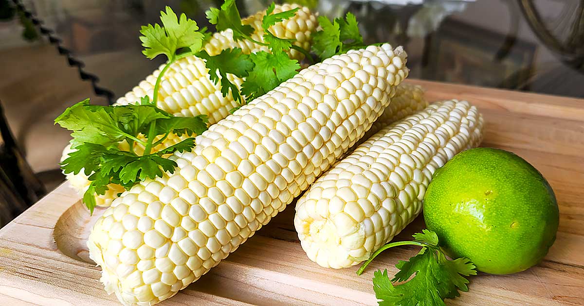 Recipe for Cast Iron Smoky Buffalo Blue Cheese Sweet Corn by New England Innkeeper