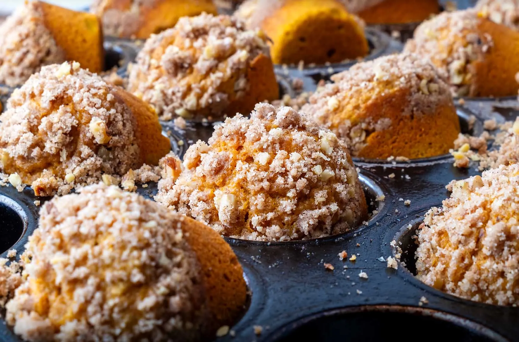 RECIPE: Easy Pumpkin Spice Muffins with Walnut Streusel Topping