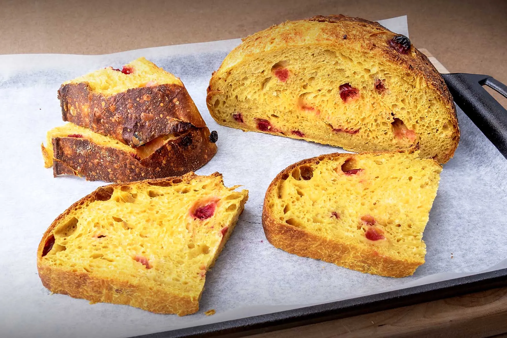 RECIPE: Pumpkin Sourdough Bread with Fresh Cranberries